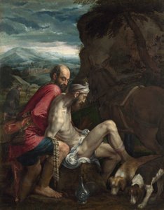 De barmhartige Samaritaan door Jacopo Bassano