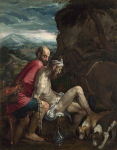 De barmhartige Samaritaan, ca. 1562-1563 door Jacopo Bassano il vecchio