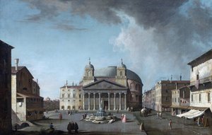Uitzicht op het Pantheon in Rome door Jacopo Fabris