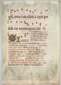 Blad uit een Graduaal: Gedecoreerde Initiaal (verso) door Jacopo Filippo d