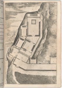 Plattegrond van de Kamers en Kerk van het Heilige Klooster (Pianta di parte della loggia e del sacro eremo) [plaat K] door Jacopo Ligozzi