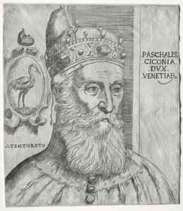Portret van Pasquale Cicogna, Doge van Venetië door Jacopo Palma il Giovane