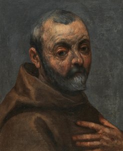 Zelfportret als monnik door Jacopo Palma il Giovane the Younger
