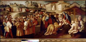 Aanbidding der wijzen door Jacopo Pontormo