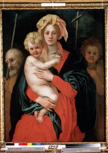Madonna met kind, Sint Jozef en Johannes de Doper door Jacopo Pontormo