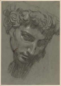 Portret van Giuliano de’ Medici, naar Michelangelo (recto) door Jacopo Robusti (workshop of) Tintoretto