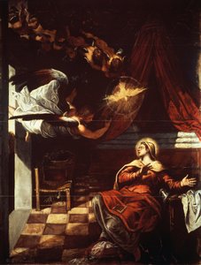 Annunciatie door Jacopo Robusti Tintoretto
