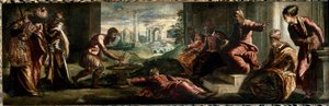 Caius Mucius Scaevola voor Porsenna Caius Mucius Scaevola, steekt zijn hand in het vuur. door Jacopo Robusti Tintoretto