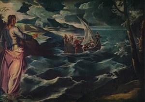 Christus aan de Zee van Galilea, ca. 1575-1580 door Jacopo Robusti Tintoretto
