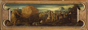 Koning David draagt de Ark van het Verbond naar Jeruzalem door Jacopo Robusti Tintoretto