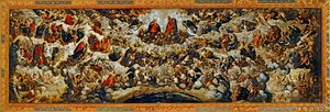 Paradijs ... (schilderij op doek) door Jacopo Robusti Tintoretto