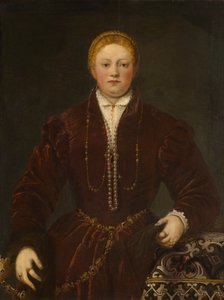 Portret van een jonge dame, ca. 1555 door Jacopo Robusti Tintoretto