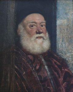 Portret van een oude man, ca. 1575 door Jacopo Robusti Tintoretto