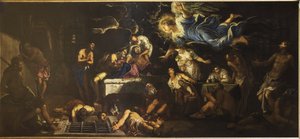 Sint Roch in de gevangenis bezocht door een engel, 1567 door Jacopo Robusti Tintoretto