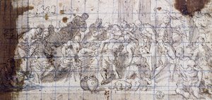 Studie voor Bruiloft te Kana door Jacopo Robusti Tintoretto