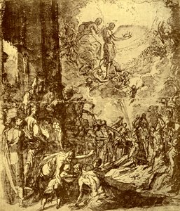 Studie voor de marteldood van St. Stefanus, 1913 door Jacopo Robusti Tintoretto