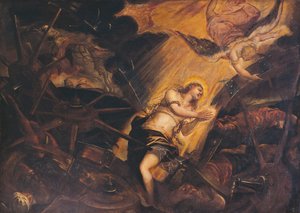 Het martelaarschap van Sint-Catharina, door Jacopo Robusti, bekend als de Tintoretto (1518-1594), Patriarchaal Paleis, Venetië, Italië