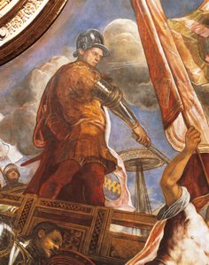 De Venetianen vechten tegen de Aragonezen in Gallipoli (detail) door Jacopo Robusti Tintoretto
