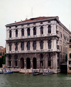 Gevel van het Corner della Ca Grande paleis. door Jacopo Sansovino