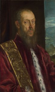 Portret van Vincenzo Morosini (1511-1588). door Jacopo Tintoretto