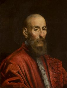 Portret van een senator door Jacopo Tintoretto
