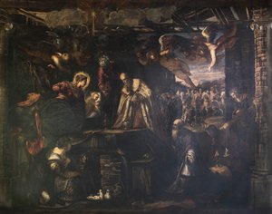 De Aanbidding der Wijzen door Jacopo Tintoretto