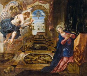 De Aankondiging door Jacopo Tintoretto