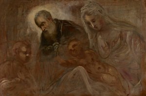 De Heilige Familie met de jonge Johannes de Doper door Jacopo Tintoretto