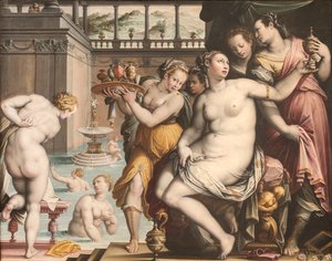 Bathseba bij haar Bad, 1573-1574 door Jacopo Zucchi