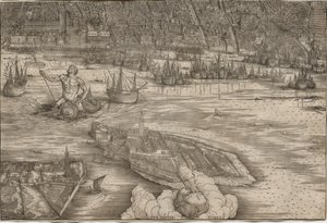 Zicht op Venetië door Jacopo de