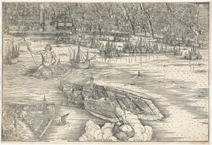 Uitzicht op Venetië [onderste middenblok], 1500