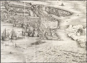Uitzicht op Venetië [rechtsonder blok], 1500 door Jacopo de Barbari
