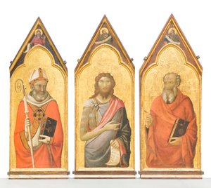 Sint Johannes de Doper, Sint Johannes de Evangelist, Sint Egidius door Jacopo del Casentino