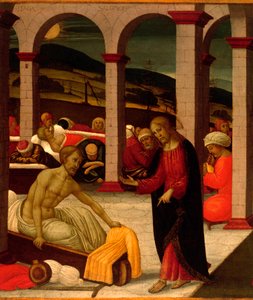 Poel van Bethesda door Jacopo del Sellaio (1441-1493) (detail) door Jacopo del Sellaio