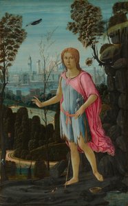 De heilige Johannes de Doper door Jacopo del Sellaio