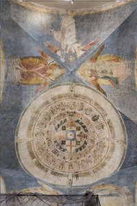 Gewelf met het cirkelvormige beeld van Florence als het nieuwe Hemelse Jeruzalem (fresco) door Jacopo di Cione