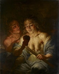 Een Oude Vrouw die een Hart Vasthoudt: Afgunst, ca. 1642