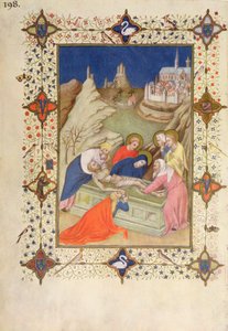 MS 66060-66061 Uren van het Kruis: Completen, De Graflegging door Jacquemart de Hesdin