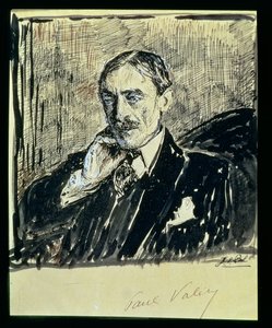 Portret van de Franse schrijver Paul Ambroise Valery (1871-1945) door Jacques Emile Blanche
