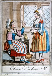 Vrouwen uit de Caux-regio van Normandië, illustratie uit 
