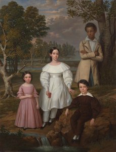 Bélizaire en de Frey-kinderen, ca. 1837 (olieverf op doek) door Jacques (attr. to) Amans