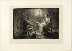 Nacht door Jacques Adrien Lavieille