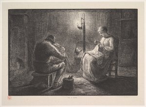 Nacht, uit de serie, Vier Tijden van de Dag door Jacques Adrien Lavieille