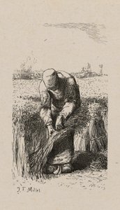 Vrouw die Vlas Trekt door Jacques Adrien Lavieille