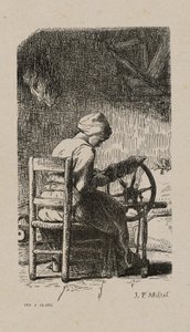 Vrouw die Spint