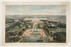 Algemeen uitzicht van Versailles door Jacques Alphonse Testard