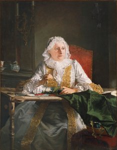 Portret van Madame Crozat door Jacques Andre Joseph Camelot Aved
