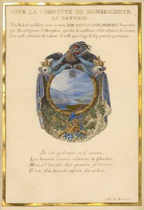 Sleutelschild met een landschap door Jacques Bailly