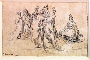Groep vrouwen door Jacques Bellange