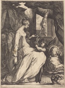 De Madonna aan het Spinnewiel door Jacques Bellange